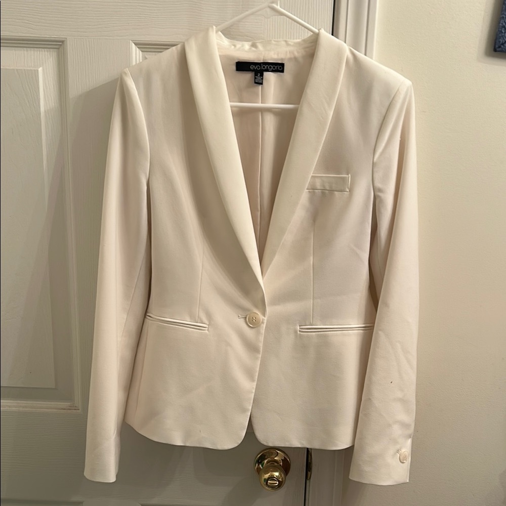 Eva Longoria Sz 2 Women's Off White mBlazer